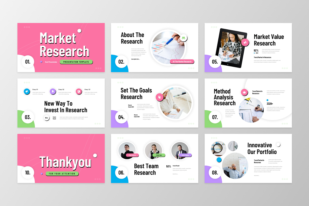 Market Research Google Slide, a Presentation Template by GraphauseProject (Photo 4 of 6)