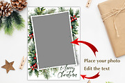 Christmas photo card PSD template, a Card Template by PSD templates and Photos (Thumbnail 2 of 3)