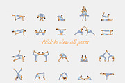 40 Partner Yoga Poses, a Person Illustration by pkahraman (Thumbnail 3 of 4)