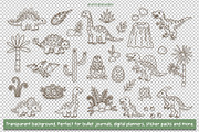 Dinosaur Days Clipart and Patterns, a Pattern Graphic by Drafts n Doodles (Thumbnail 5 of 20)
