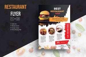 Restaurant Food Promotion Flyer, a Flyer Template by Template Shop