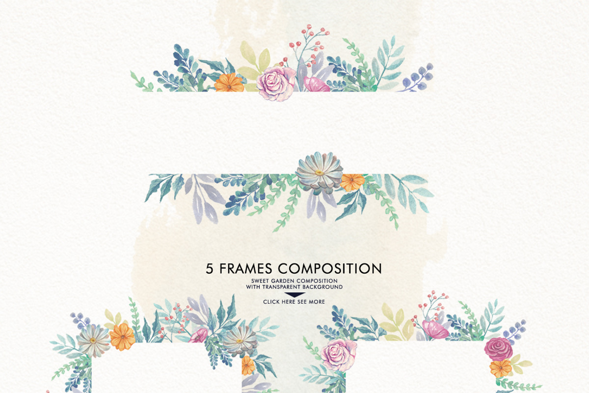 Watercolor Sweet Garden, an Illustration by Graphobia (Photo 6 of 9)
