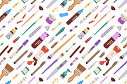 Art tools, supplies seamless pattern, a Pattern Graphic by Good Studio (Thumbnail 4 of 15)