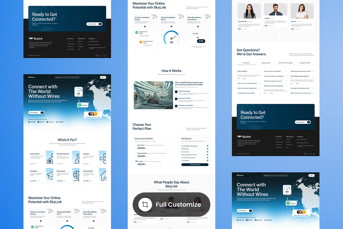 Skylink - Internet Service Provider, a Websites & App Template by SLAB! Design (Photo 3 of 4)