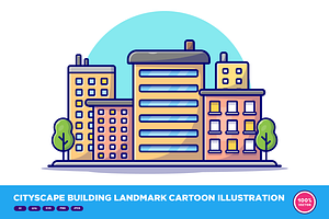 Cityscape Building Landmark Cartoon