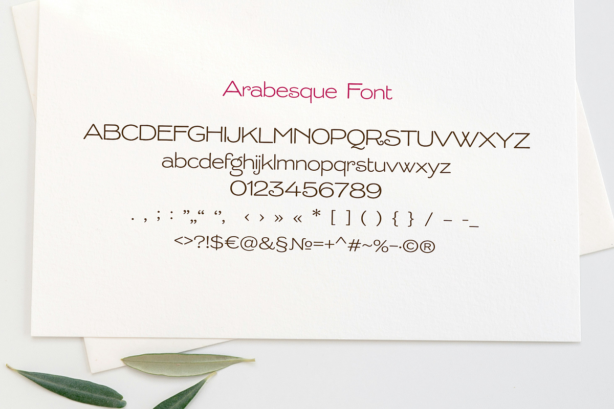 Arabesque Art Deco Font, a Sans Serif Font by gafaroff studio (Photo 5 of 6)