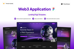 Web3 Application Landing Page, a Landing Page Template by Font Kingdom