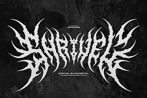 Shrivel | Black Metal Typeface, a Blackletter Font by Denustudios