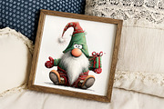 Adorable Christmas Gnome Clipart, an Illustration by RobertsArt (Thumbnail 3 of 7)