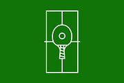 Tennis Court and Racket Lineart, a Sport Illustration by Buqancreative (Thumbnail 2 of 4)