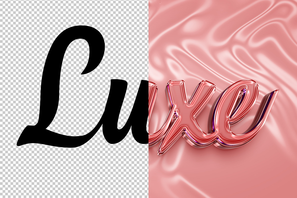 Luxe 3D editable text effect, a Layer Style Add-On by Hello Muh (Photo 2 of 2)