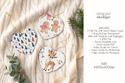 Heart Ornament Mockup Set of 3, a Household Mockup by EmpaviMockups (Thumbnail 5 of 5)