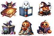 Halloween Peeking and Reading, an Illustration by DreamArtGraphic (Thumbnail 3 of 5)
