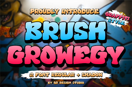 Brush Growegy, a Handwritten Font by QR Design Studio