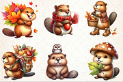 Autumn Cute Beaver Clipart, an Illustration by Rose Art (Thumbnail 2 of 7)