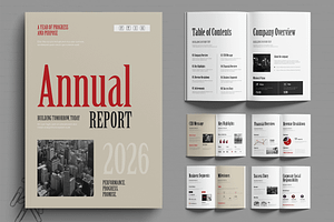 Corporate Annual Report Template, a Flyer Template by MightyDesign