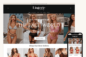 LINGERIE Black & Beige Shopify Theme