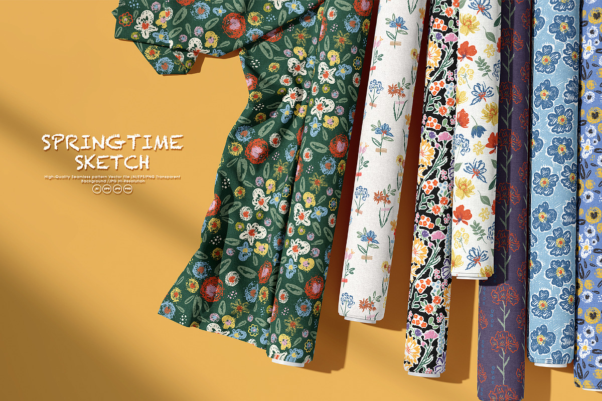Springtime Sketches, a Pattern Graphic by MSNTY STUDIOX (Photo 6 of 27)