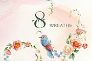 Wildflowers watercolor flowers birds, a Decorative Illustration by Yuliya Derbisheva (Thumbnail 8 of 14)