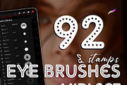 eye stamps procreate eye brushes, a Brush Add-On by SannaIllustrations (Thumbnail 5 of 10)