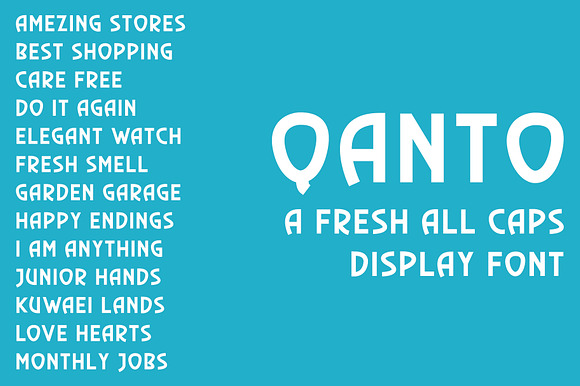 Qanto - Display Font preview 7