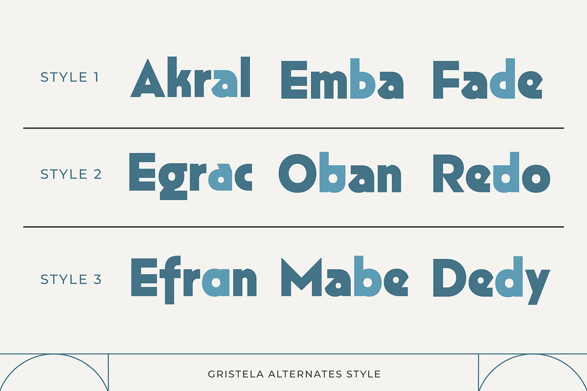 Gristela - Modern Art Deco Font, a Sans Serif Font by Typia Nesia (Photo 5 of 17)