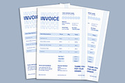 Blue Minimalist Invoice, a Stationery Template by Gumico Studio. (Thumbnail 3 of 3)