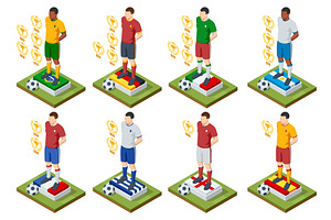 Isometric football world champion, a Sport Illustration by Golden Sikorka