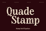 CS Quade Stamp, a Serif Font by Craft Supply Co. (Thumbnail 1 of 8)