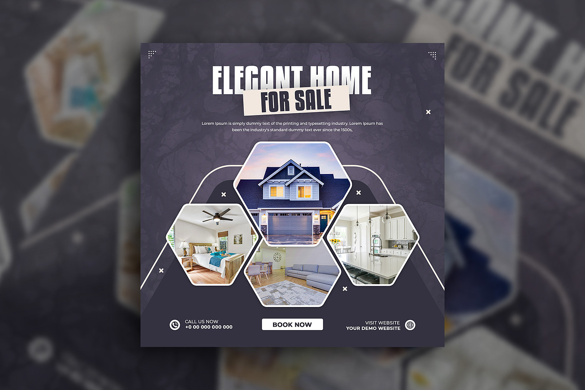 Real estate home sale post template, a Social Media Template by Tanmoy Topu (Photo 2 of 11)