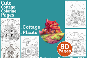 Cute Cottage Coloring Pages For Kids