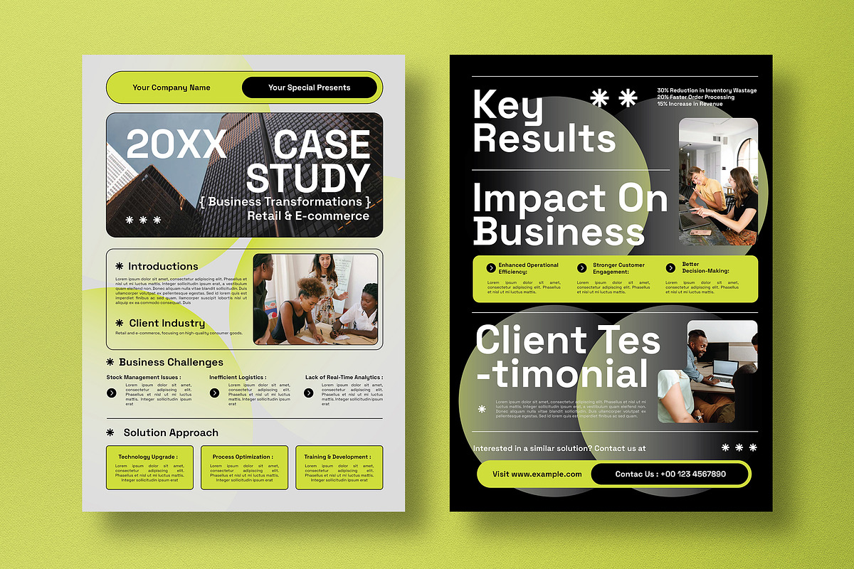 Gray Black Business Case Study, a Flyer Template by graphicook (Photo 2 of 2)