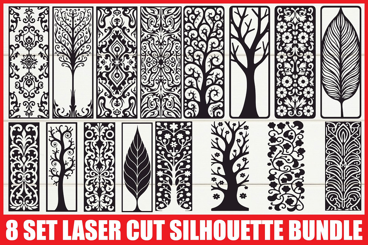 Floral Tree Silhouette Bundle, an Illustration by BIPLOB EXPERT (Photo 1 of 9)