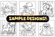 Bold Easy Dog Moments Coloring Pages, an Animal Illustration by Craftsbeefy (Thumbnail 3 of 4)