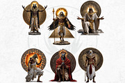 Ra Egyptian God clipart Set, a Person Illustration by ThatsDesignArt (Thumbnail 10 of 10)