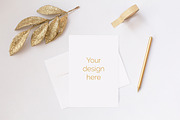 Gold Christmas Images & PSD Mockups, a Print Template by Kreanille Design (Thumbnail 2 of 3)