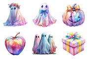 Halloween Ghost Iridescent Bundle, an Illustration by SinaCreation (Thumbnail 5 of 7)