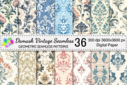 Damask Vintage Seamless Patterns, a Pattern Graphic by Canvas Craft (Thumbnail 1 of 9)