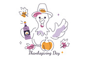 6 Thanksgiving Day Illustration, a Seasonal Illustration by denayunebgt (Thumbnail 3 of 3)