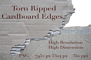 40 Ripped Torn Cardboard Edges (PNG), a Texture Graphic by Bilgep_design (Thumbnail 1 of 16)