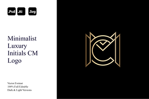Minimalist Luxury Initials CM Logo, a Branding & Logo Template by Luxury Logos