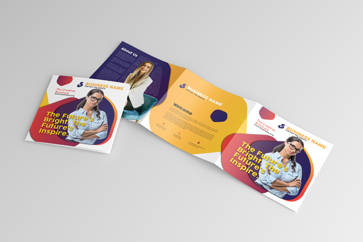 Trifold Square Corporate Brochure, a Brochure Template by Swayang (Photo 7 of 7)