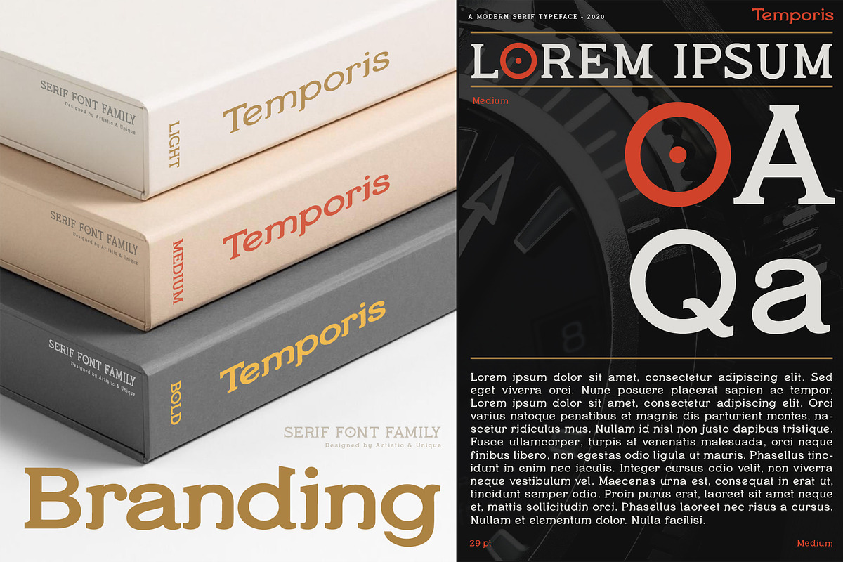 Temporis - Serif Font Family, a Serif Font by Artistic & Unique (Photo 4 of 13)