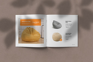 Square Brochure Catalog Mockups