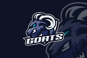 Goat Mascot E-sport  Style.