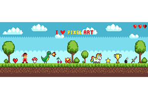 Pixel Art Style, Character In Game