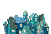 Fairy tale magic houses, a Decorative Illustration by SaintPic illustrations (Thumbnail 3 of 9)