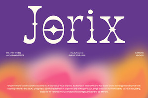 Jorix – Fluid Experimental Font