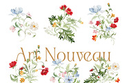 Watercolor Flower - Art Nouveau, a Decorative Illustration by Beigetime (Thumbnail 5 of 14)
