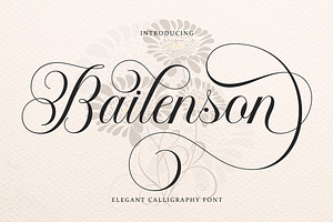 Bailenson, a Script Font by Pista Mova